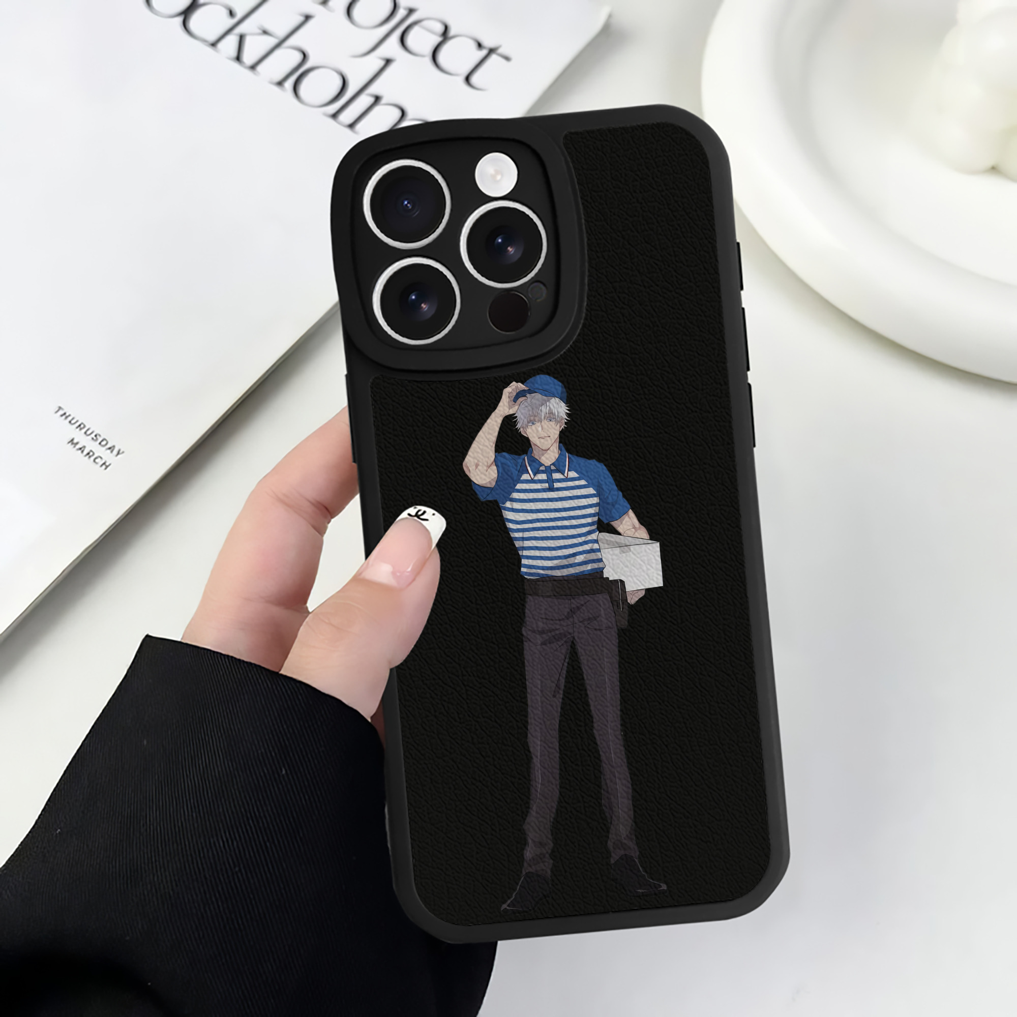 （画像用） 呪術廻戦 Jujutsu Kaisen 【iPhone 16シリーズ対応】シリコンスマホケース（レザー調） 材質：シリコン